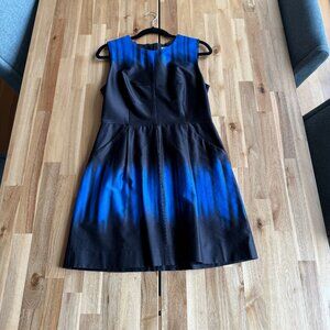 MILLY Coco Sleeveless A-line Ombre Mini Dress with pockets